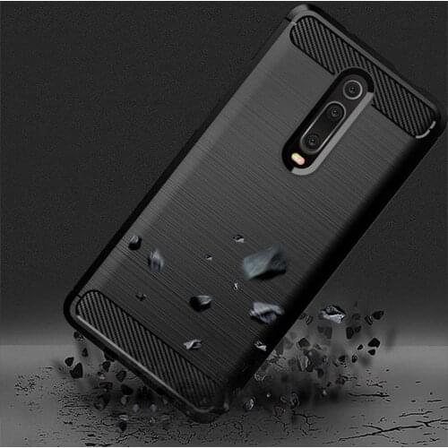 Shock Absorption Cover Soft TPU Anti Scratch Carbon Fiber Back Original Case for Xiaomi Mi 9T / 9TPro Mi9T Pro 6.39" Cover Cases