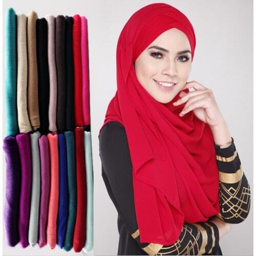 DHL or fedex 20pcs/lot Muslim Women Scarf Islamic Soild Cotton Headscarf Femme Arab Head Wrap Scarves Foulard