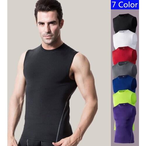 Mens Vest Bodybuilding Compression T Shirts Singlet Fitness Gym Sports Tank Top