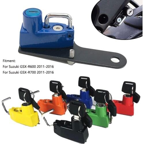 For Suzuki GSX-R600/700 GSXR600 R700 2011-2016 Motorcycle Helmet Lock Anti-theft Security Aluminum Alloy Mount Hook with 2 Keys