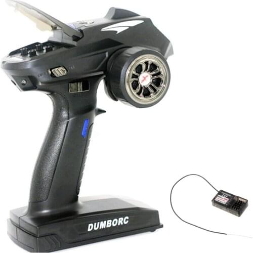 DUMBORC X5 2.4G 5CH Remote Controller Transmitter with X6F Receiver for 1/10 1/8 Crawler Axial SCX10 D90 RC Car Boat Tank