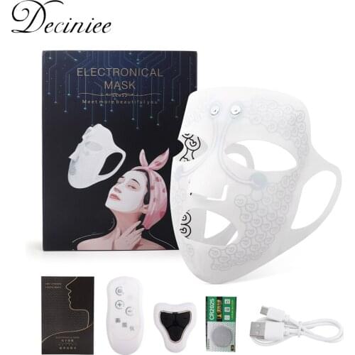 Electric Facial Mask Skin Rejuvenation Anti-wrinkle Beauty Eye Facial Beauty Mask Micro Current Pulse Face Massager for Home Spa