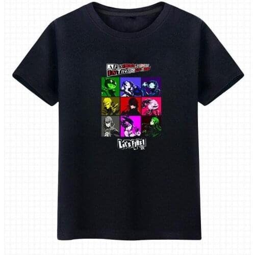 High-Q Unisex Persona5 P5 T-shirt Tee Persona 5 Akira Kurusu Cotton Loose Tee T shirt T-Shirt Top