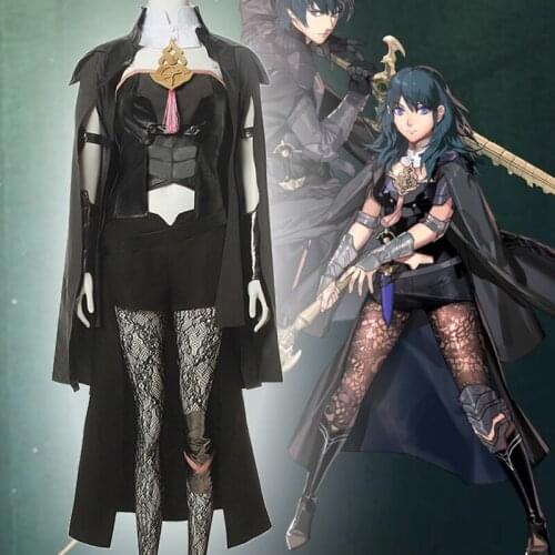 Game Fire Emblem ThreeHouses Cosplay costumes Byleth Cosplay Costumes Black clothes uniforms suits Anime Comic Full Sets Adult
