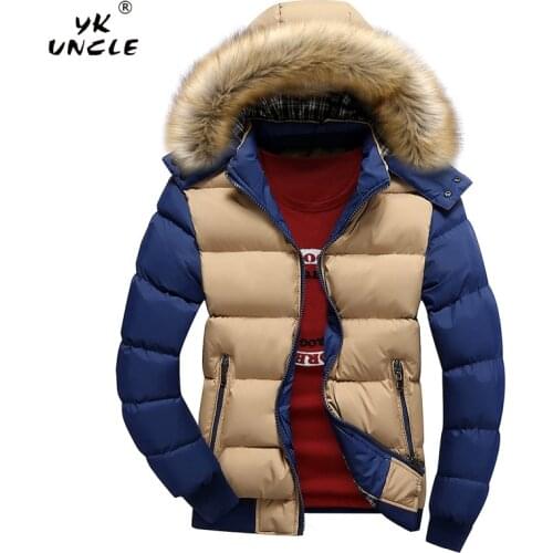YK UNCLE Brand Mens Winter Jackets 2018 Parka Men Hoodies Warm Zipper Fashion Winter Coat Men Clothes Manteau Veste Homme Hiver