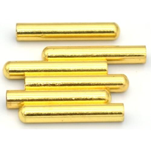 Gold End Tips Caps Leather Bullets Tube Clasps Ribbon Stopper Findings Shoelace Replacement Metal Aglets Hoodie Clothing 10 PCS