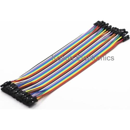 40pcs dupont cable jumper wire dupont line female to female dupont line 20cm 1P-1P for arduino