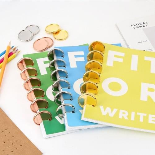 100pcs High Quality Planner Binder Rings Plastic Binding Discs Loose Leaf Discs Button Notebook Binding Buckle Office Supplies