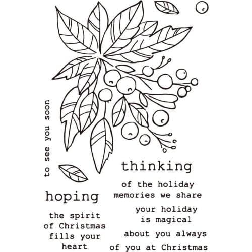 Leaf Transparent Clear Silicone Stamp/Seal for DIY scrapbooking/photo album Decorative clear stamp A5034