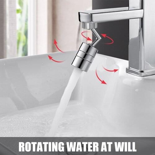 720°Universal Splash Filter Faucet Spray Head Anti Splash Filter Faucet Children Movable Kitchen Tap Water Saving Nozzle Sprayer