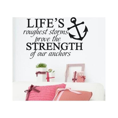 "life is roughest" Inspirational quote DIY Removable Vinyl Decal Wall Sticker home decor black 52*33cm hot