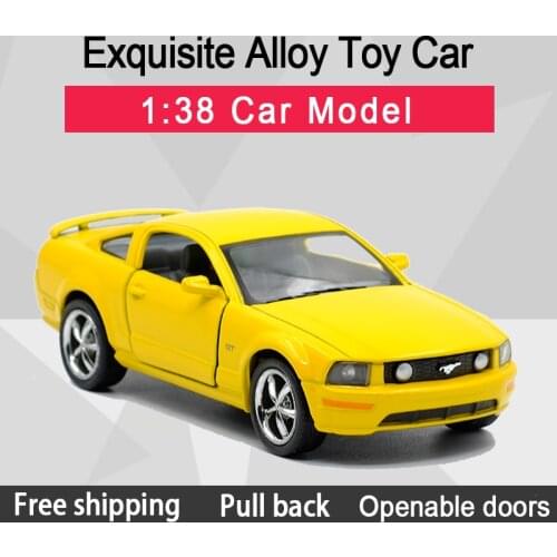 Kinsmart 1:38 2006 Mustang GT Sports Car Alloy Diecast Car Model Toy With Pull Back For Kids Gifts Toy Collection