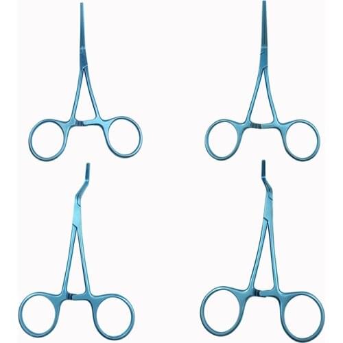 Titanium Notched Vascular Clamp Forceps Micro Kitzmiller Clamp Left/Right Angled Jaw Neurosurgical Instrument