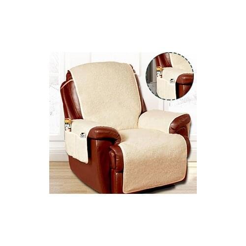 Fleece Sofa Cover Armchair Thickened Fleece Recliner Protection Pad Nonslip Furniture Protector Cover Home Decor Comfortable Mat