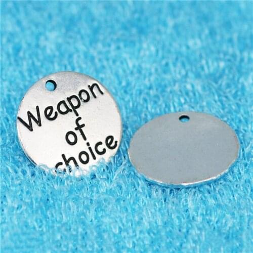 10pcs 18MM Tibetan weapon of choice silver color charms antique message pendants Vintage jewelry for bracelet earring
