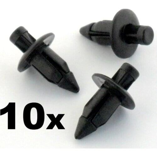 10x 6mm Plastic Rivet Bike Fairing Trim Clips- For Honda, For Yamaha, For Suzuki, For Kawasaki