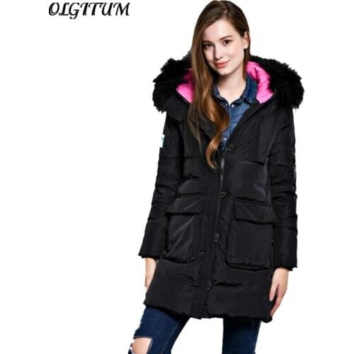 2019 New Aarrivals Fashion Women Cotton Coat Hoody Long Style Warm Winter Coat Women Plus Size Parkas S-XXL Free Shipping