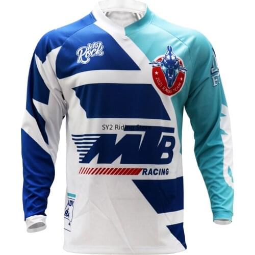 2021 MX Enduro Downhill Jerseys Mountain Bike Racing Shirt Black Long Jersey BMX Motocross Tops Men