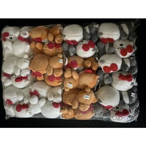 24pcs 4inch 3 colors cartoon plush toy for girls birthday party favors wholesale back to school supplies christmas gift