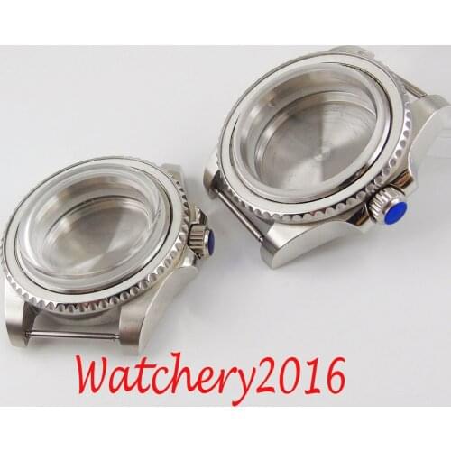 40MM Accessories Parts Sapphire Glass Rotating Bezel Watch Case Fit NH35 NH36 Movement