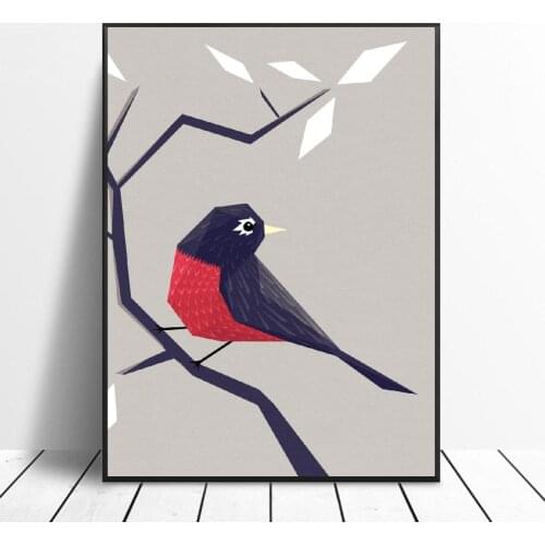 American Robin Canvas Painting Wall Art Pictures Prints Home Decor Wall Poster Decoration For Living Room