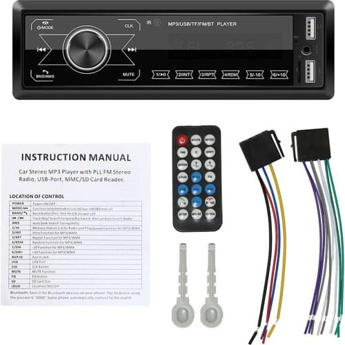 Car Radio 1 DIN Bluetooth Autoradio Car Stereo Radio FM Aux Input Receiver SD USB MP3 Player Auto Radio Car Multimedia Player