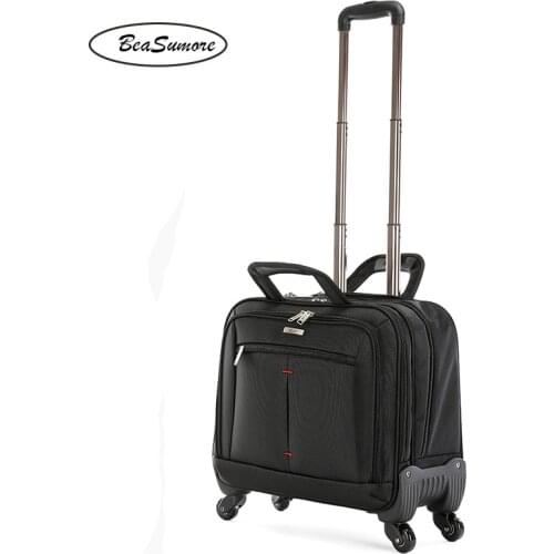 BeaSumore Multifunction Business Rolling Luggage 18 Inch Carry Ons Computer Trolley Men Business Travel Bag Women Suitcase Trunk