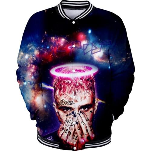 3D Lil Peep Casual Long Sleeve Baseball Jacket XXS To 4XL Men/women Clothes Hip Hop Kpop Print Tops