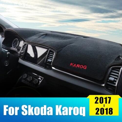 Car Dashboard Avoid light Pad Instrument Platform Desk Cover Mats Carpets For Skoda Karoq 2017 2018 2019 2020 Accessories
