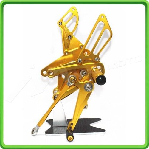 Reverse Shift Rearsets rear set sets footrest foot pegs pedal for Aprilia RSV4 (R/FACTORY) APRC ABS 2013 2014 2015 2016 Gold