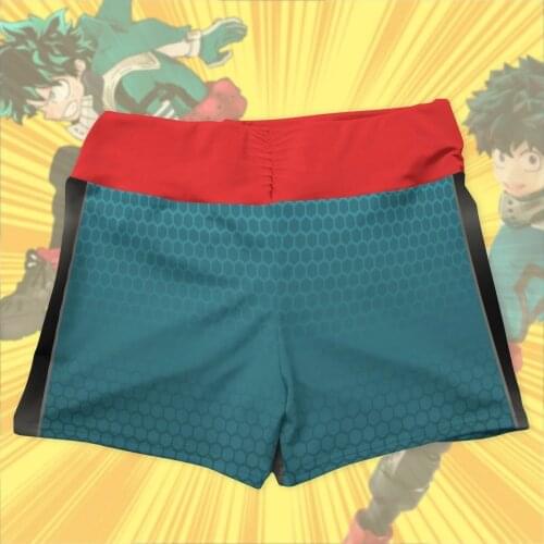 New Anime My Hero Academia Midoriya Izuku Cosplay Costumes Swimsuit Beach Shorts Deku Sweatpants Sportswear Top Swimming Pants