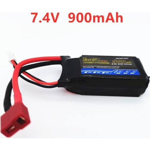 New 7.4V 900mAh Lipo Battery For RC toy Car Airplane Helicopter 2S Lithium battery 7.4 V 30C battery with JST/T/XT60 Plug