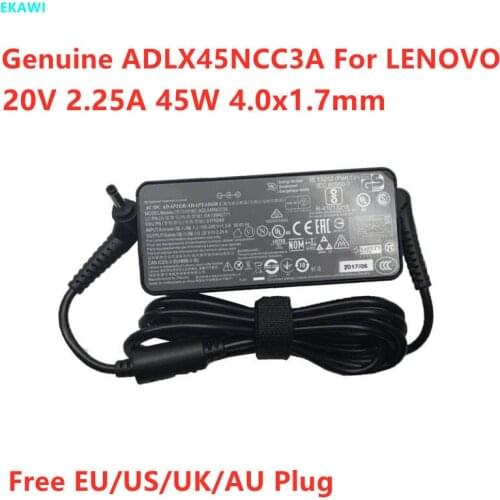 Genuine ADLX45NCC3A 20V 2.25A 45W AC Adapter For LENOVO 100S CHROMEBOOK YOGA 310-11IAP ADP-45DW C Laptop Power Supply Charger