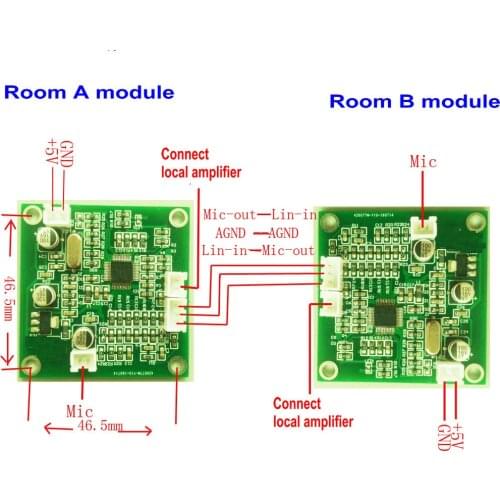 Anti-whistling circuit board for echo cancellation module Hand-free video conference of hospital intercom system