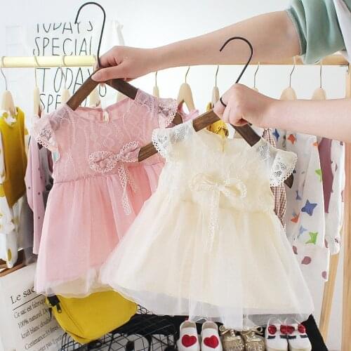 Baby Girls Dresses 6M-3Y Lovely Summer Dress 2020 Childrens Kids Lace Gauze Princess Dresses Toddler Girls