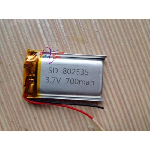 Polymer 802535 3.7V 082535 700mah Bluetooth audio emergency light mobile DVD lithium battery factory direct sales
