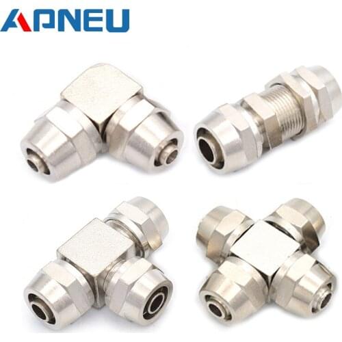 PV PE PM PZA Copper Plated Nickel Pneumatic Air Quick Connector For Hose Tube OD 4MM 6 8 10 12 14 16MM Fast Joint Connection