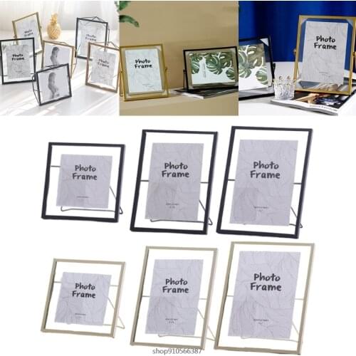 Simple Nordic Metal Photo Frame Wrought Iron Painting Picture Poster Bracket Ornaments DIY Family Decorative Creative Wholesales