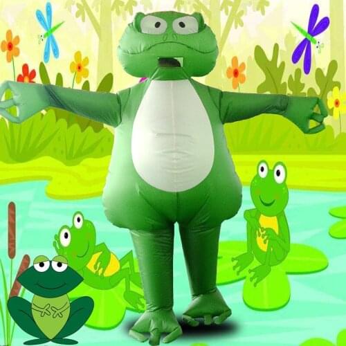Christmas Walk Animal Frog Mascot Exotic Inflatable Cosplay Party Costumes Suit Halloween Birthday Easter Carnival for Adult