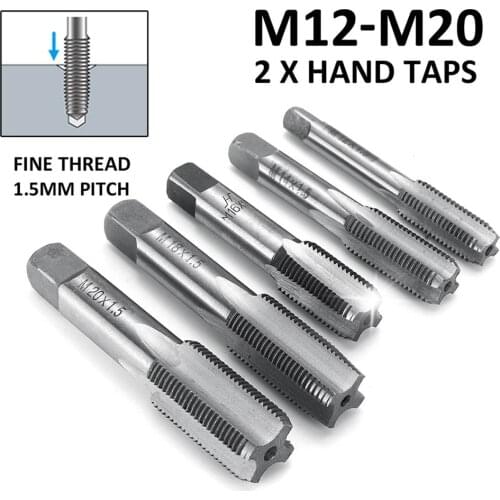 HSS Metric Machine Tap Set Right Hand Screw Thread Drill Bits M/12/14/16/18/20