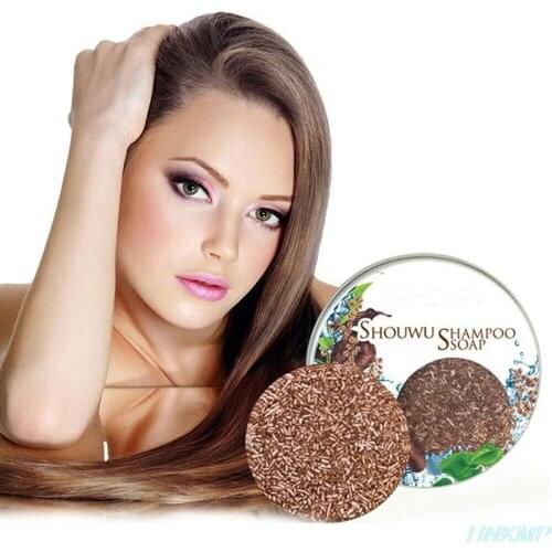 Polygonum Essence Hair Darkening Shampoo Bar Soap Natural Organic Mild Formula Hair Shampoo Gray Hair Reverse Hair Cleansing