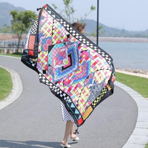 Summer cotton hemp ethnic tourism silk scarf holiday sun protection scarf air conditioning shawl women beach towel
