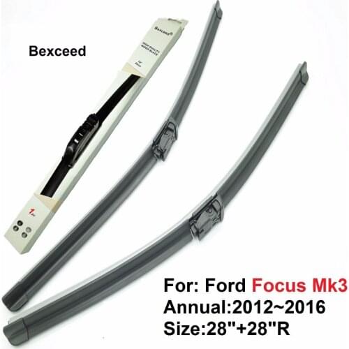 Wiper Blade for Ford Focus Mk3 Hatchback 28"+28"R Bexceed Car Windshield Rubber Windscreen 2012 2013 2014 2015 2016 2017
