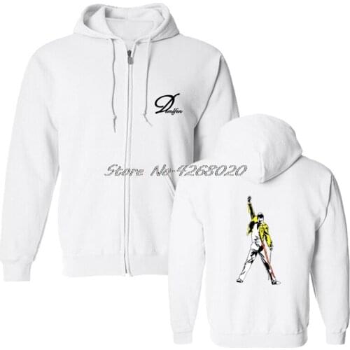 Amusing Queen Freddie Mercury Music Printed Hoodie Casual Mens Cotton Sweatshirt Hip Hop Harajuku Streetwear