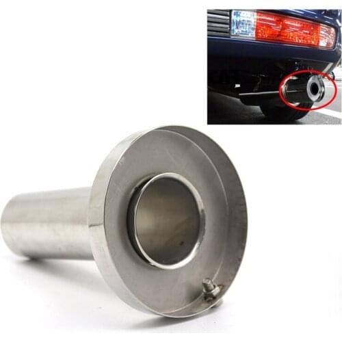 Universal 85mm 3.5" /98mm 4'' /110mm 4.5'' Car Stainless Chrome Exhaust Muffler Silencer TT101073