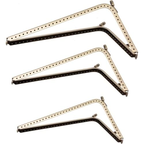 1Pc DIY Purse Handbag Handle Coins Bags L Shape Metal Kiss Clasp Lock Frame