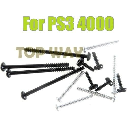 10sets For PS3 Super Slim 4000 Housing Shell Screw Screws for Playstation 3 CECH--400x metal Full Set Screws 14 in 1