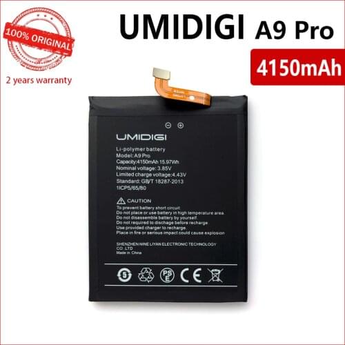 100% Genuine Original Batteria for UMI Umidigi A9 Pro Battery 4150mAh Replacement Parts Phone Accessory Accumulator track code
