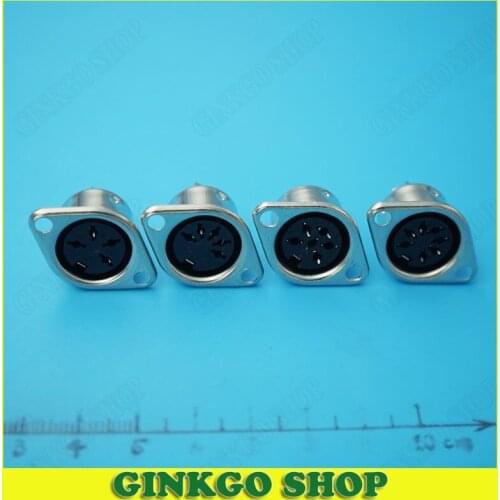 25pcs/lot 3/4/5/6/7/8 Pin Mini DIN Female Connector Adapter Sockets MIDI Plug (Please leave message of which pins you want?)