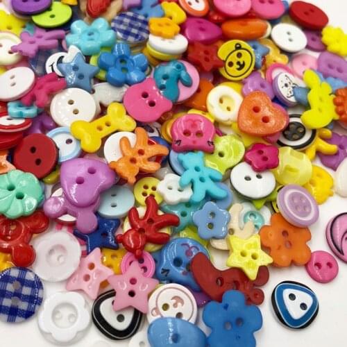 50/100pcs Lots Mix Assort Plastic Buttons Scrapbooking Sewing Craft Appliques PT98
